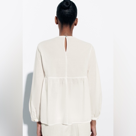 ZARA SLIT BLOUSE - Picture 7 of 9